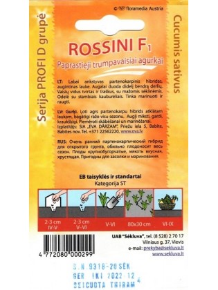 Ogórek siewny 'Rossini' H, 20 nasion