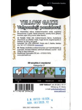 Pomidor zwyczajny 'Yellow Gazzi' 10 nasion