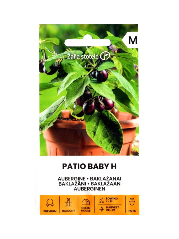 Oberżyna 'Patio Baby' H, 10 nasion