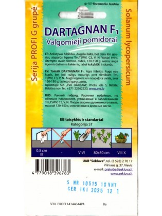 Pomidor zwyczajny 'Dartagnan' H, 10 nasion