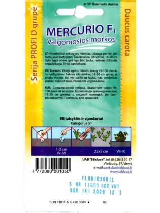Marchew 'Mercurio' H, 700 nasion