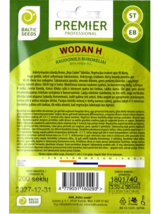 Burak ćwikłowy 'Wodan' H, 200 nasion