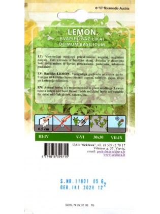 Bazylia pospolita 'Lemon' 1 g