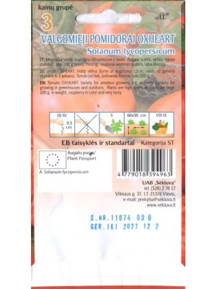 Pomidor 'Oxheart' 0,3g