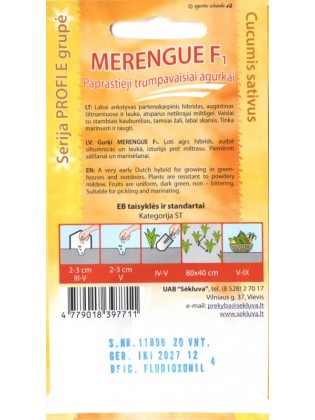 Ogórek siewny 'Merengue' H, 20 nasion